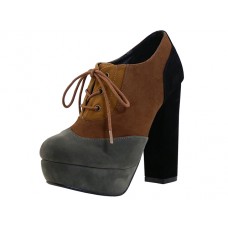 VIVIAN-Brown - Wholesale Women's "Angeles Shoes" Wedges Lace Up Shoe (*Brown Color) *Last Cases